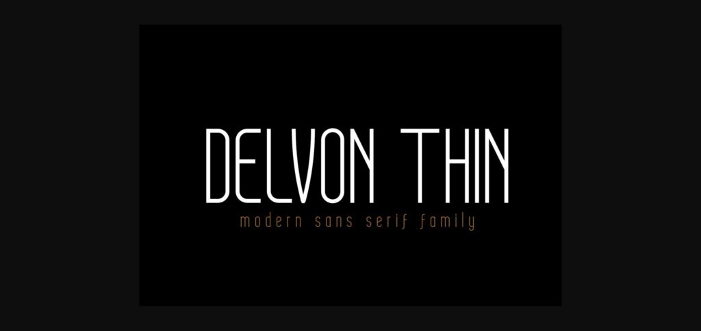 Delvon Thin Font Poster 3