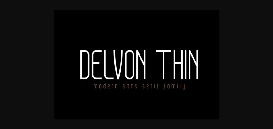 Delvon Thin Font Poster 3