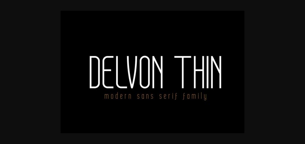 Delvon Thin Font Poster 1