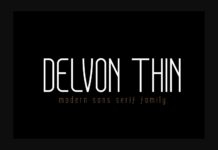 Delvon Thin Font Poster 1