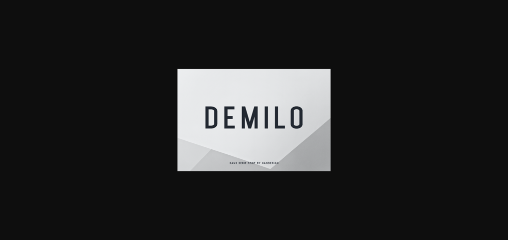 Demilo Font Poster 3