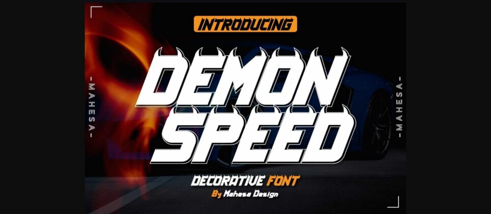 Demon Speed Font Poster 3