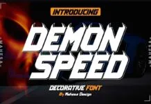 Demon Speed Font Demon Speed Font Poster 1