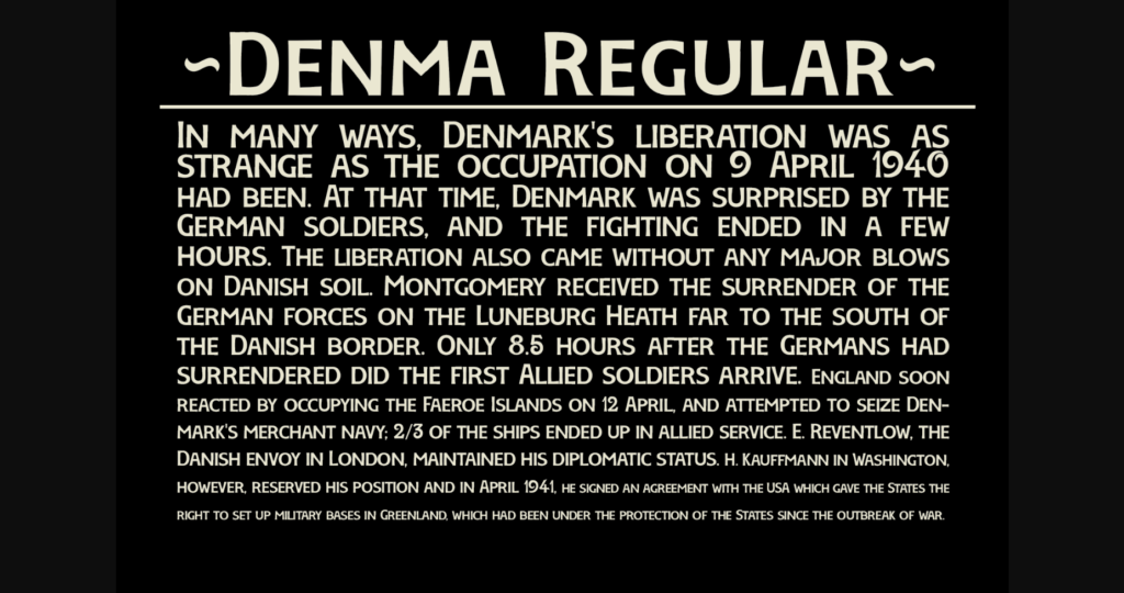 Denma Font Poster 8