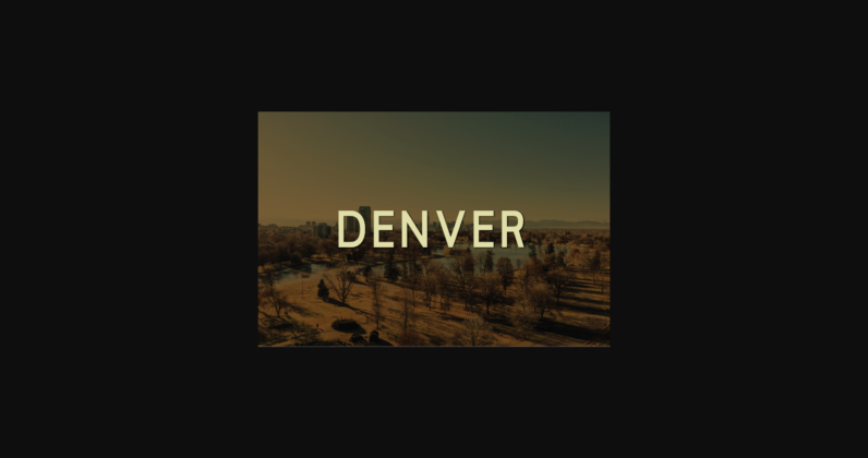 Denver Font Poster 3