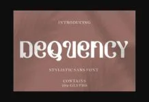 Dequency Font Dequency Font Poster 1