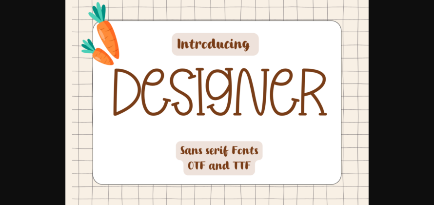 Designer Font Poster 3