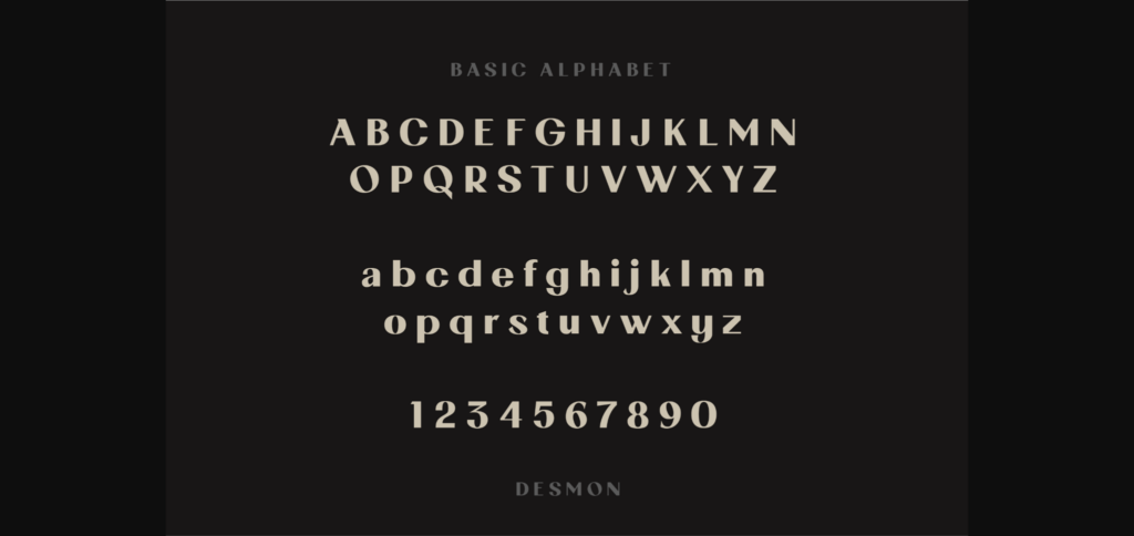 Desmon Font Poster 10