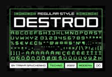 Destrod Font Poster 1