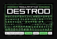 Destrod Font Destrod Font Poster 1