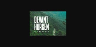 Devant Horgen Font Poster 1