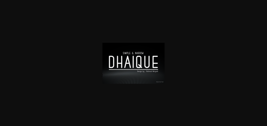 Dhaique Font Poster 3