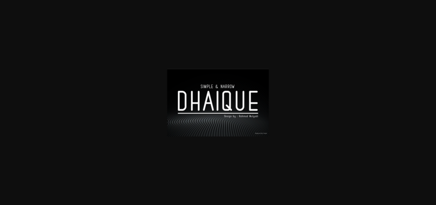 Dhaique Font Poster 3