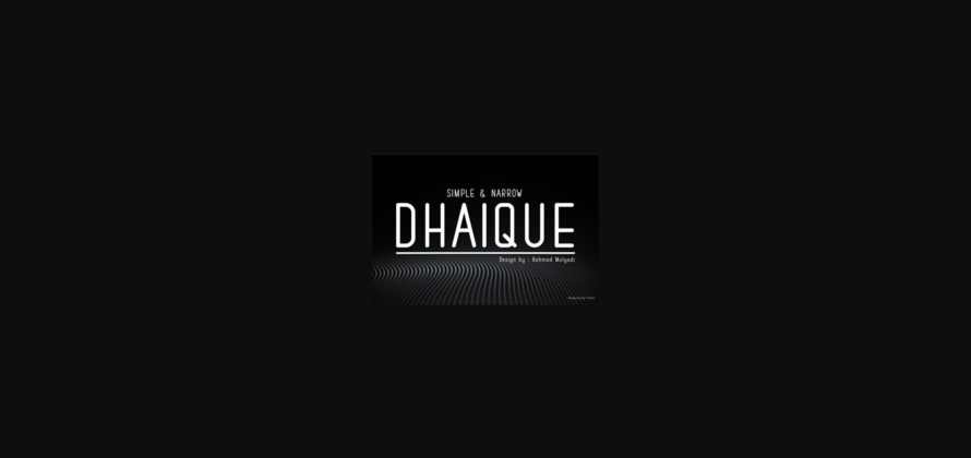 Dhaique Font Poster 1