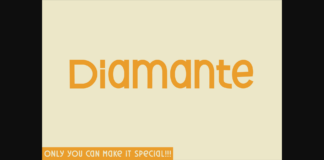 Diamante Font Poster 1
