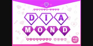 Diamond Font Poster 1