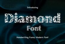 Diamond Font Poster 1