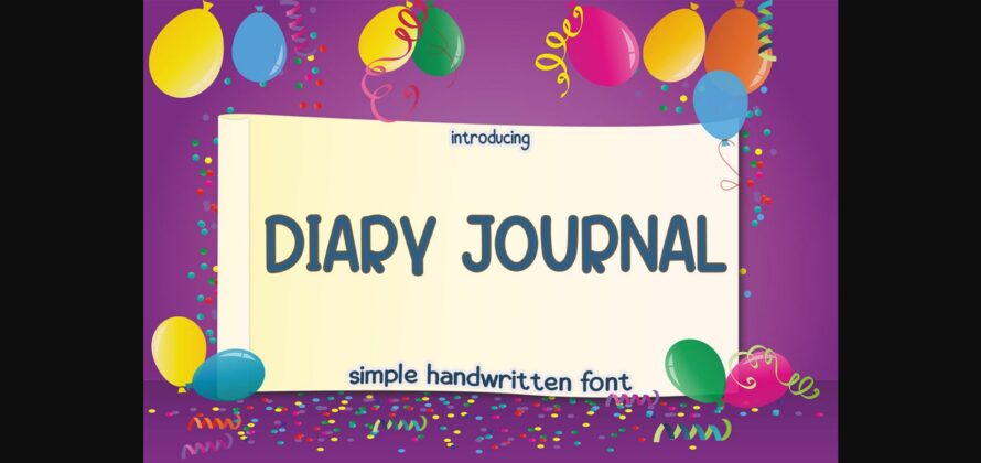 Diary Journal Font Poster 3