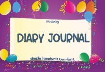 Diary Journal Font Poster 1