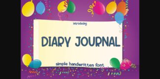 Diary Journal Font Poster 1