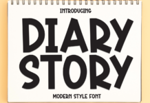 Diary Story Font Poster 1