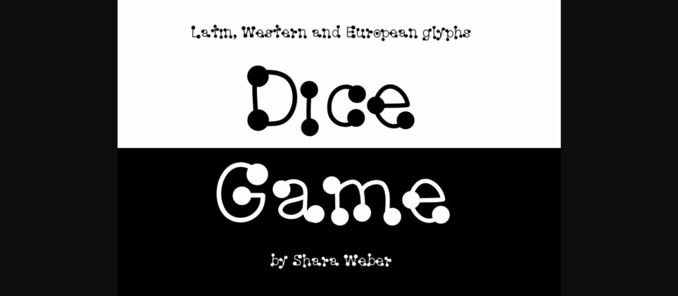 Dice Game Font Poster 3