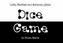 Dice Game Font Poster 1