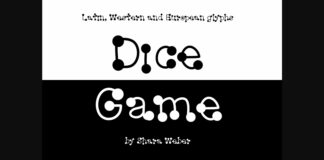 Dice Game Font Poster 1