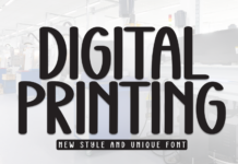 Digital Printing Font Poster 1