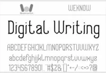 Digital Writing Digital Writing Fonts