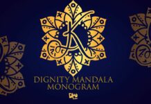 Dignity Mandala Monogram Font Poster 1