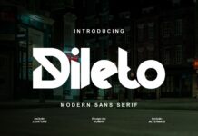 Dileto Font Poster 1