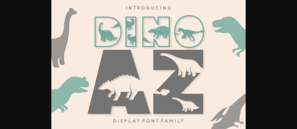 Dino Az Font Poster 3