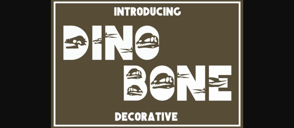 Dino Bone Font Poster 3