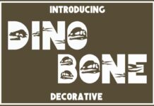 Dino Bone Font Poster 1