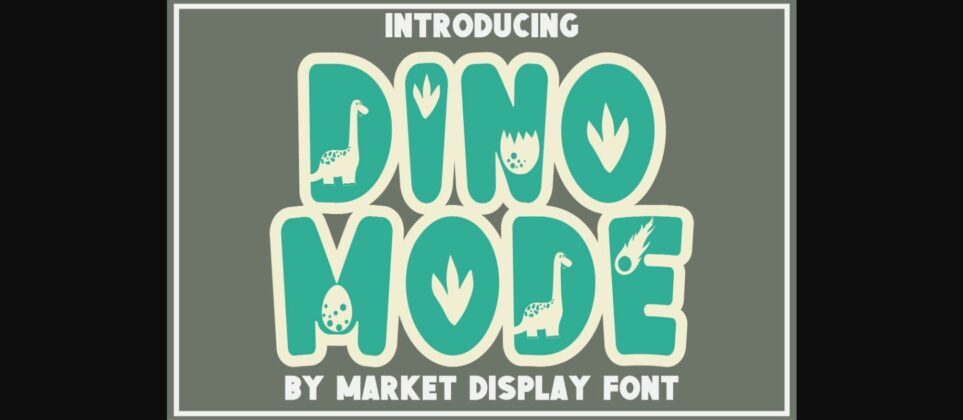 Dino Mode Font Poster 3