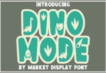 Dino Mode Font Poster 1