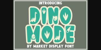 Dino Mode Font Poster 1
