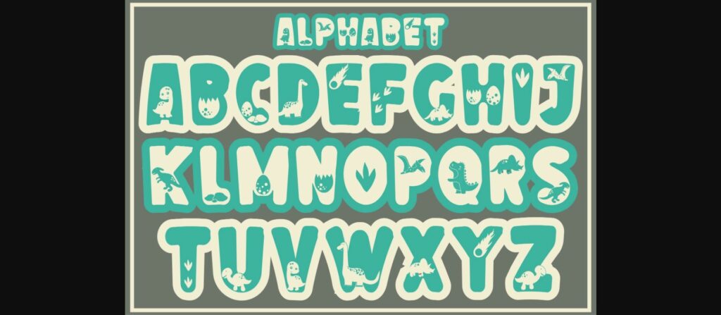 Dino Mode Font Poster 4