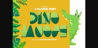 Dino Moose Font Poster 1