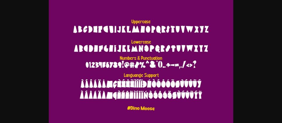 Dino Moose Font Poster 5