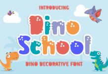 Dino School Font Poster 1