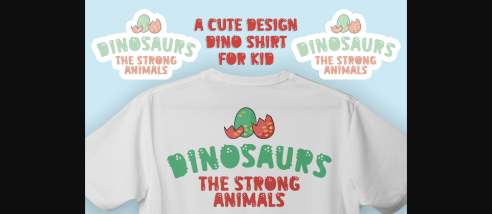 Dino School Font Poster 4