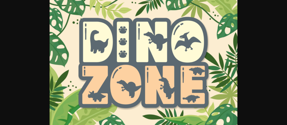 Dino Zone Font Poster 1