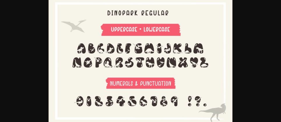 Dinopark Font Poster 8