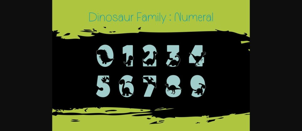 Dinosaur Family Font Poster 6