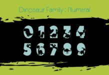 Dinosaur Family Font Poster 1
