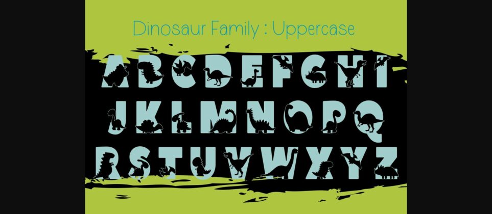 Dinosaur Family Font Poster 5