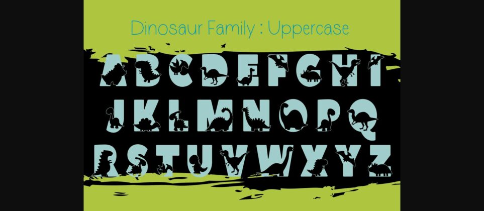 Dinosaur Family Font Poster 4