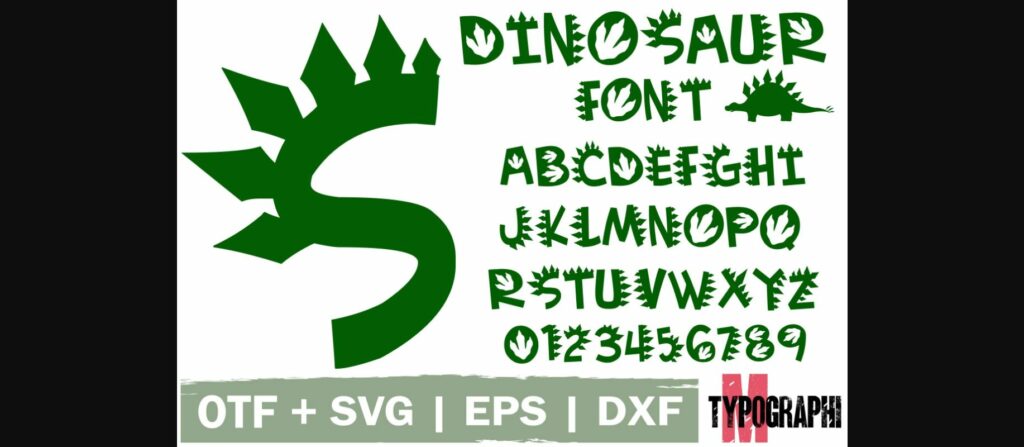 Dinosaur Font Poster 3